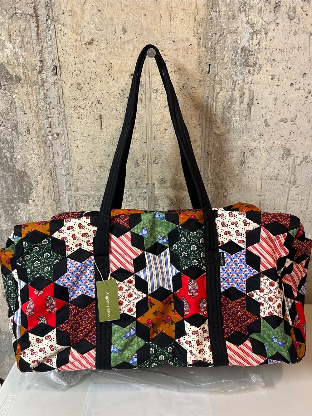 ⭐️Vera Bradley Star Patchwork Large Original Duffel Tote Bag 22”x11.5x11.5⭐️